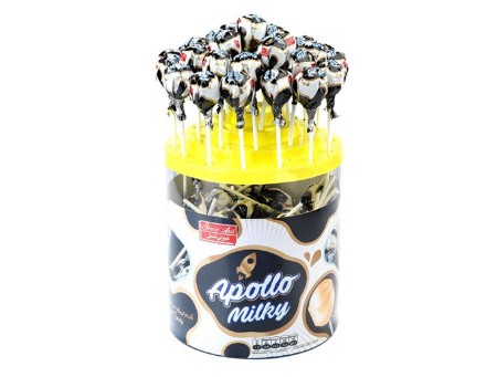 تصویر آبنبات چوبي آپولو طعم شيري شيرين عسل 100 عددي