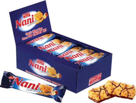 تصویر شکلات ناني غلات آبي  25 گرم شيرين عسل 24 عددي