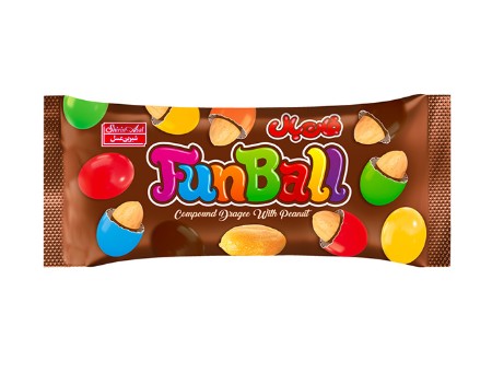 تصویر دراژه بادام زميني 40 گرم فان بال شيرين عسل