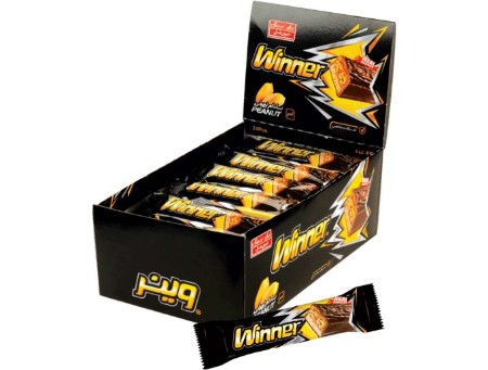 تصویر شکلات ناني وينر بادام زميني 40 گرم شيرين عسل 24 عددي