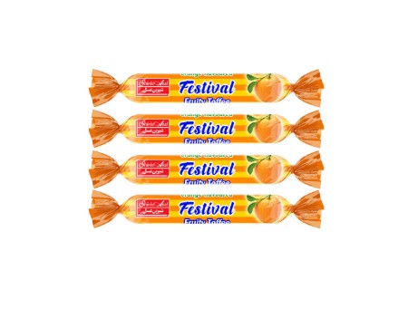 تصویر تافي پرتقالي مدادي 650 گرم شيرين عسل 100عددي