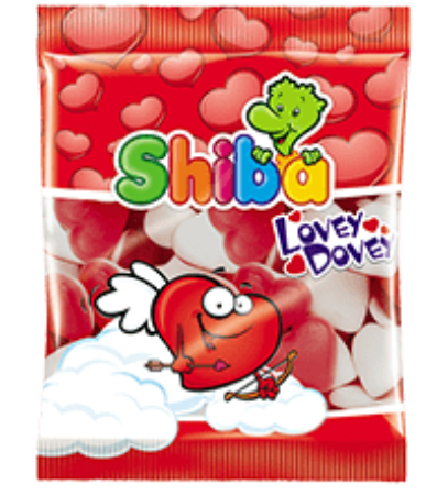 تصویر پاستيل قلب 90 گرم شيبا 36 عددي