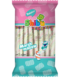 تصویر مارشمالو نواري 20 گرم شيبا