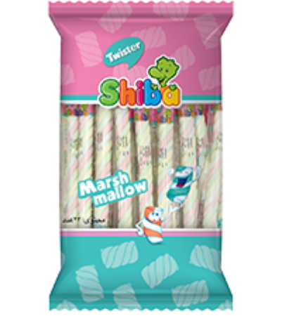 تصویر مارشمالو نواري 20 گرم شيبا