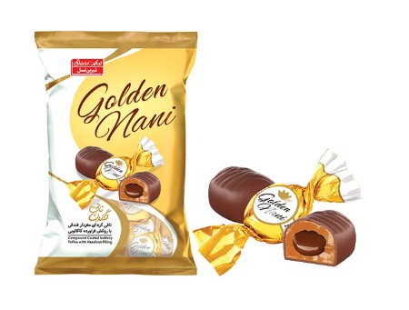 تصویر تافي گلدن ناني کارامل فندق 1000 گرم شيرين عسل 6 عددي