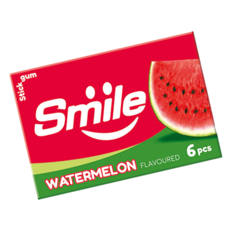 تصویر آدامس اسمايل هندوانه شيرين عسل 18 عددي